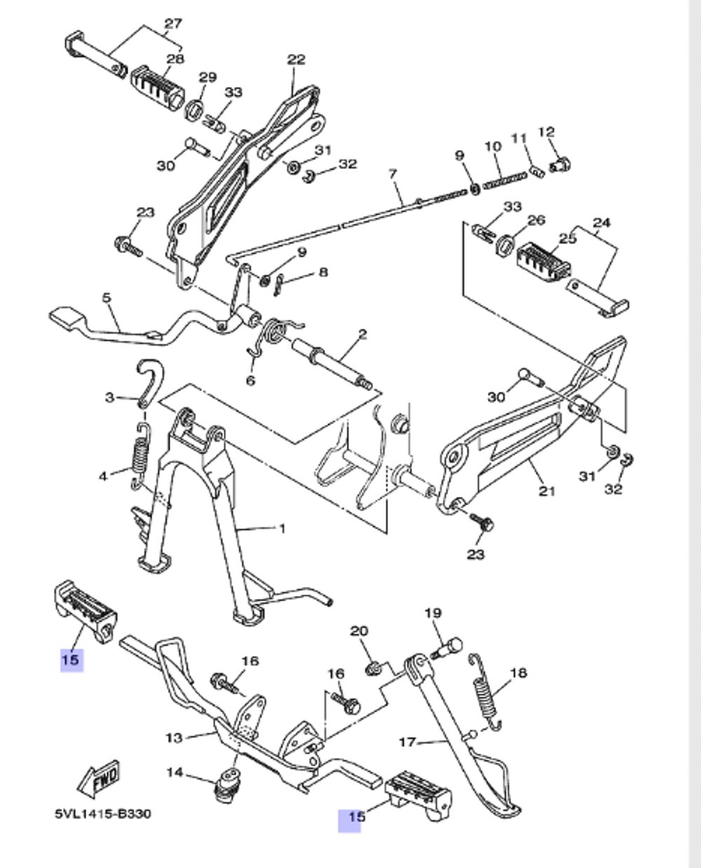 Накладка на подножку Yamaha 5VLF741300