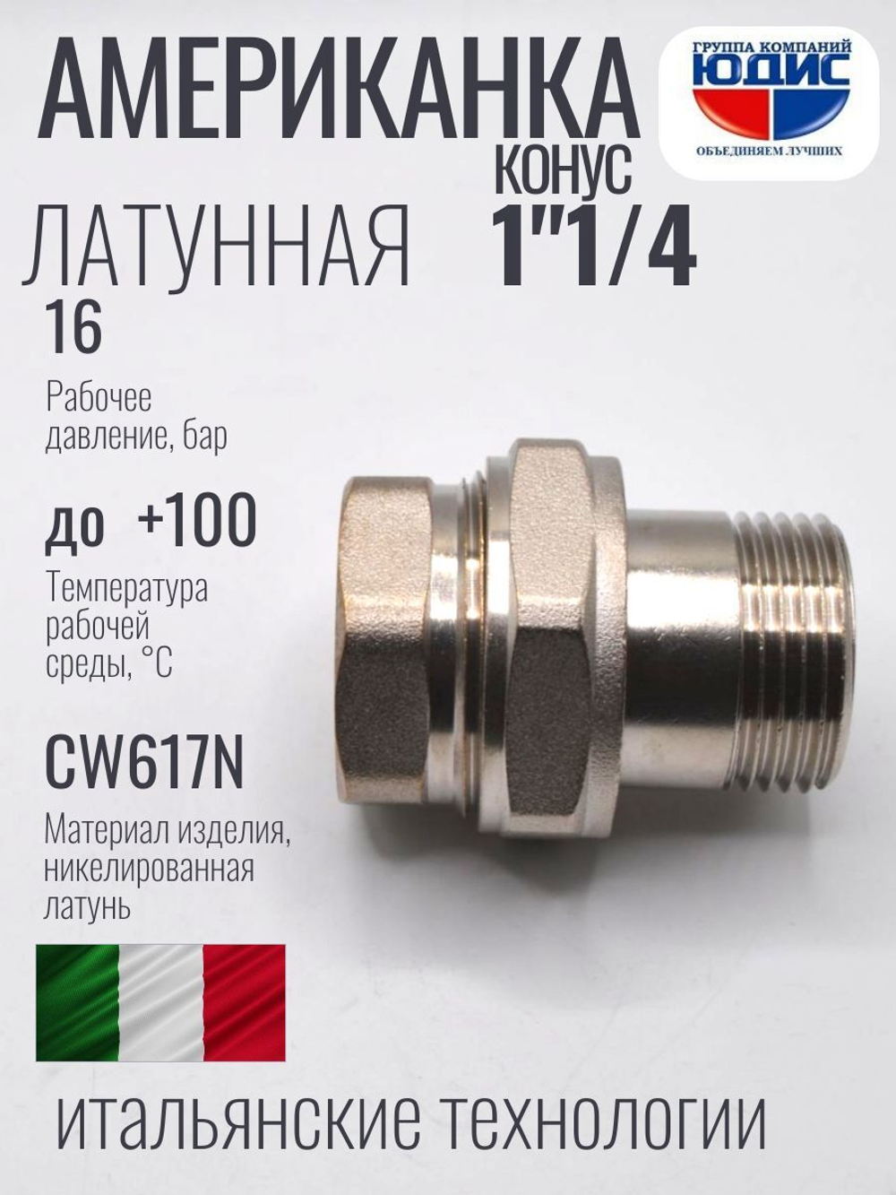 НИКЕЛЬ Американка КОНУС. 1"1/4 г.ш  ViEiR  (30/1шт)