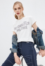 Футболка жен. AERONAUTICA 1849 белый лого точками