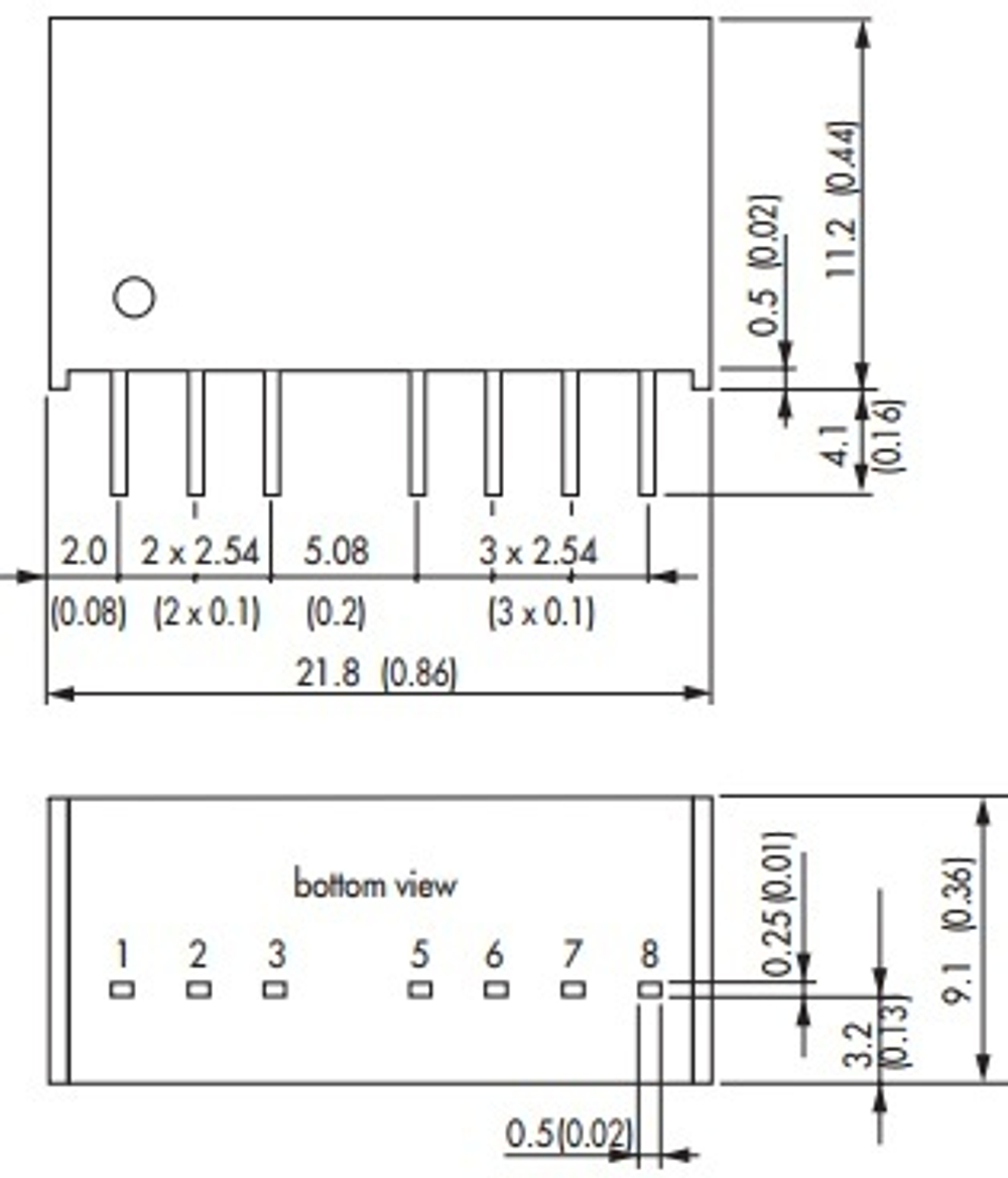 Преобразователь DC-DC модульный TRACO POWER TMR 6-0511