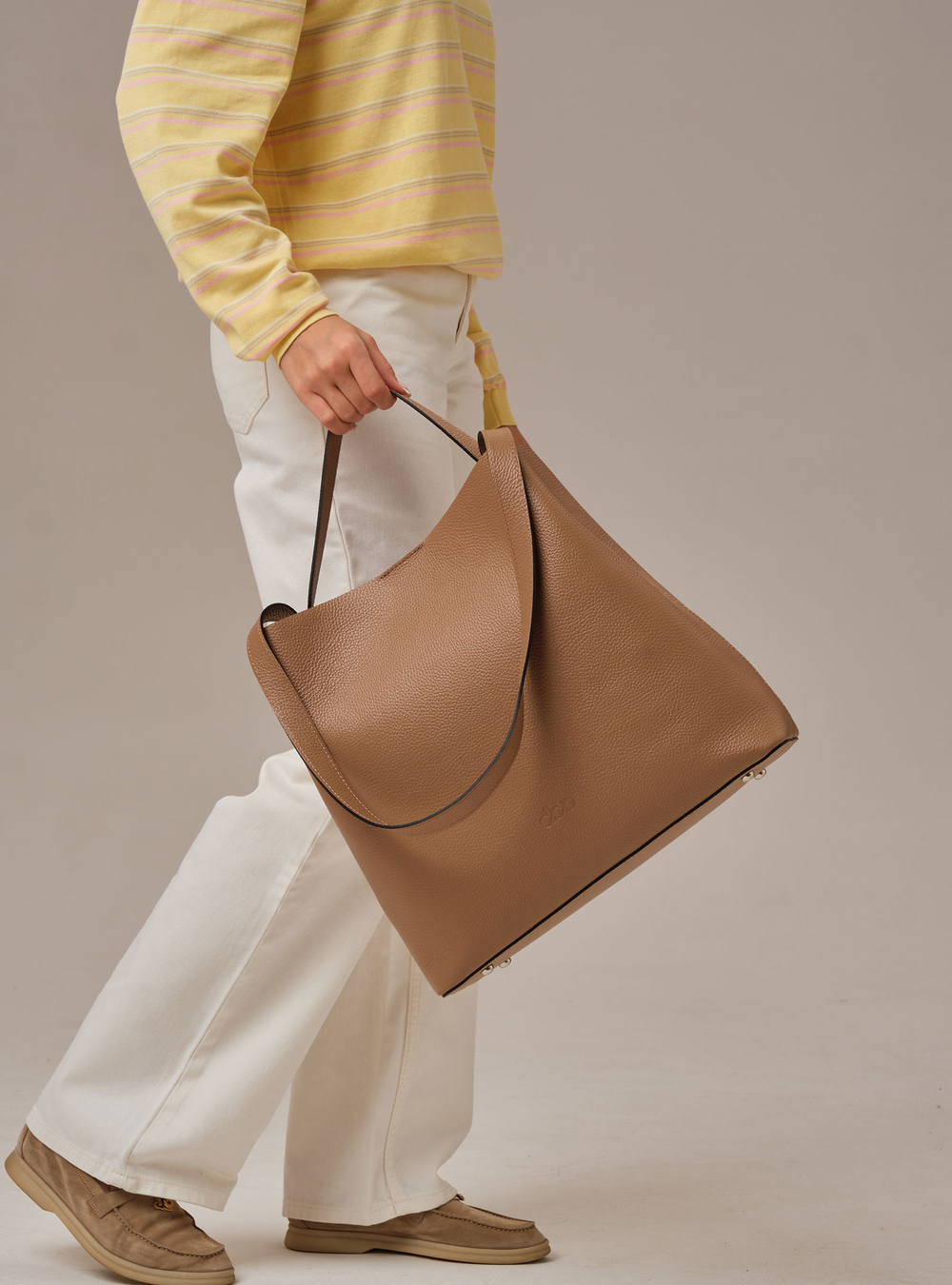 Кожаная сумка шоппер Olga DBR 30948 коричневый капучино