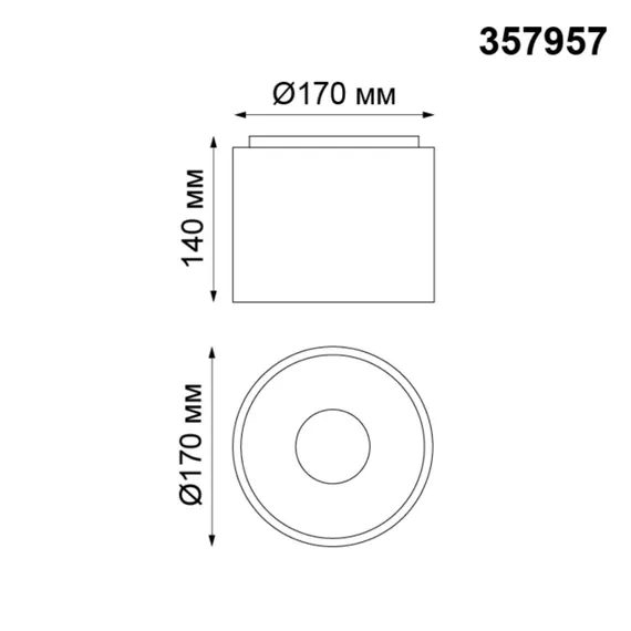 357957 OVER NT19 236 белый Накладной светильник IP20 LED 4000К 20W 200-260V RECTE
