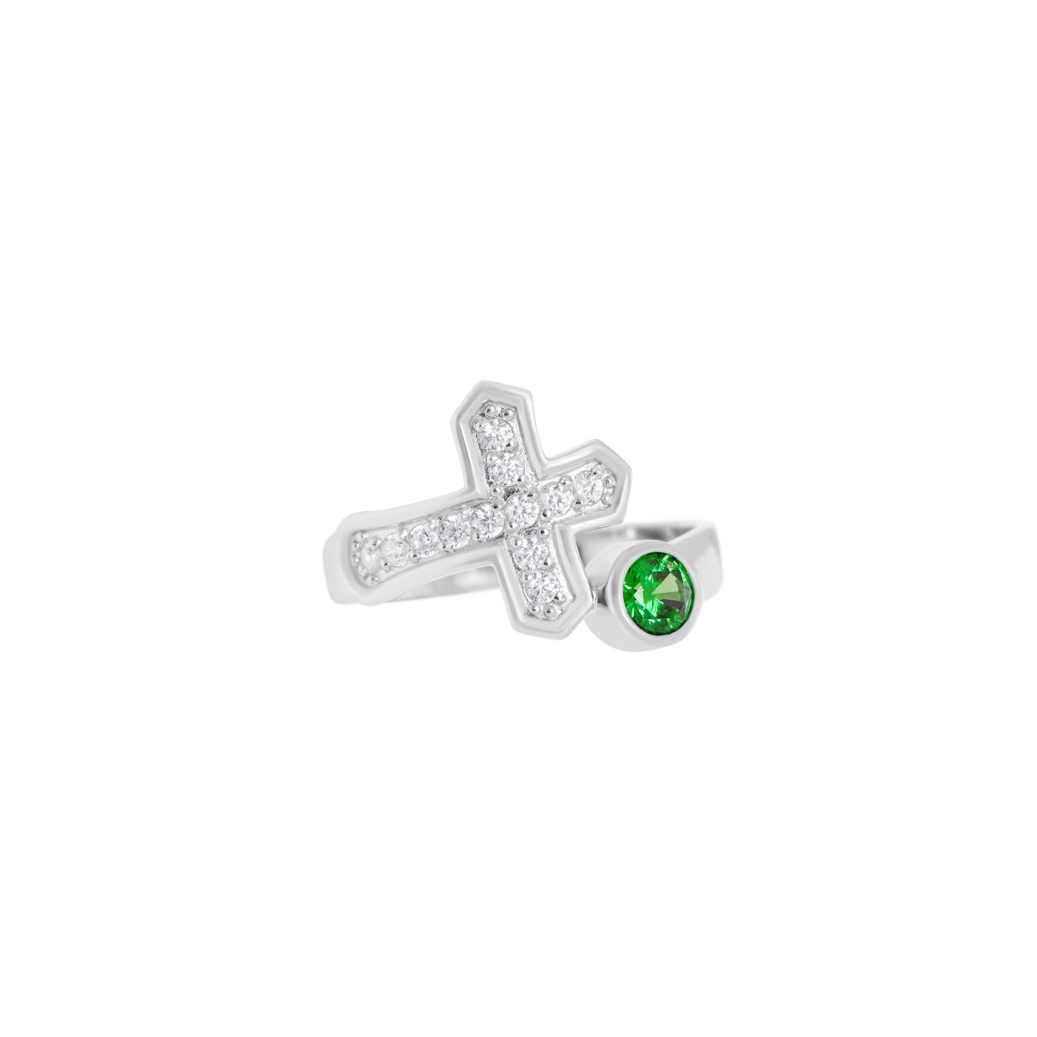 Кольцо Cross & Crystal Ring – Green