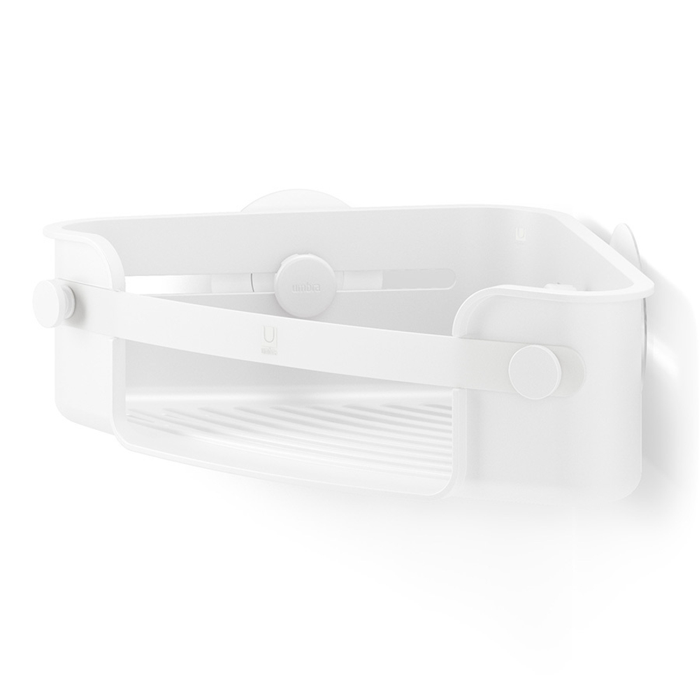 Органайзер для душа угловой flex adhesive, белый