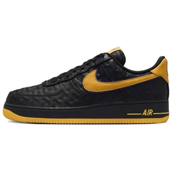 Nike Air FORCE 1 Кроссовки для скейтбординга Низкие Кроссовки Черно-желтые Мужские
