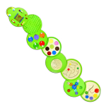 Развивающая дидактическая панель Гусеница большая