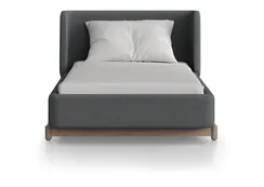 Кровать Basic спальное место 90*200 см (светло-серый, твид)