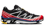 Salomon X-6 Racing shock absorption and wear-resistant low-top hiking shoes for men and women with the same black and red