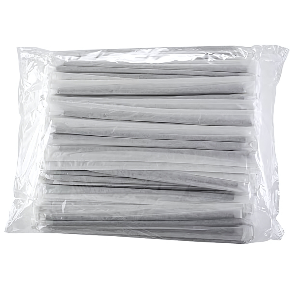 Черные трубочки «EcoPack» - 200 шт. (Цвет: черный)