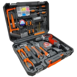 Дрель-шуруповерт аккумуляторный с набором ручного инструмента CF1201N