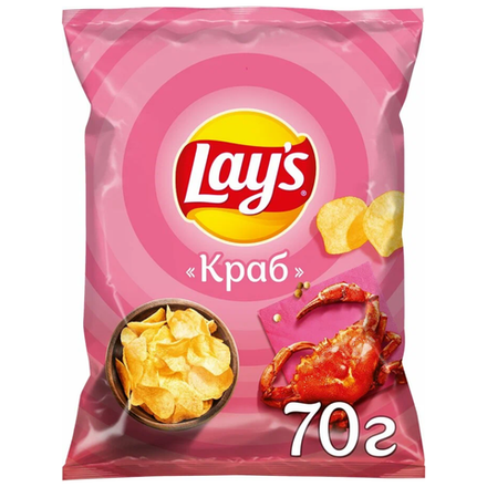Чипсы картофельные LAY'S Краб 70 гр