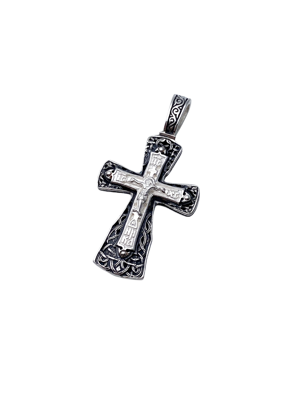 Крест из серебра/Чернение