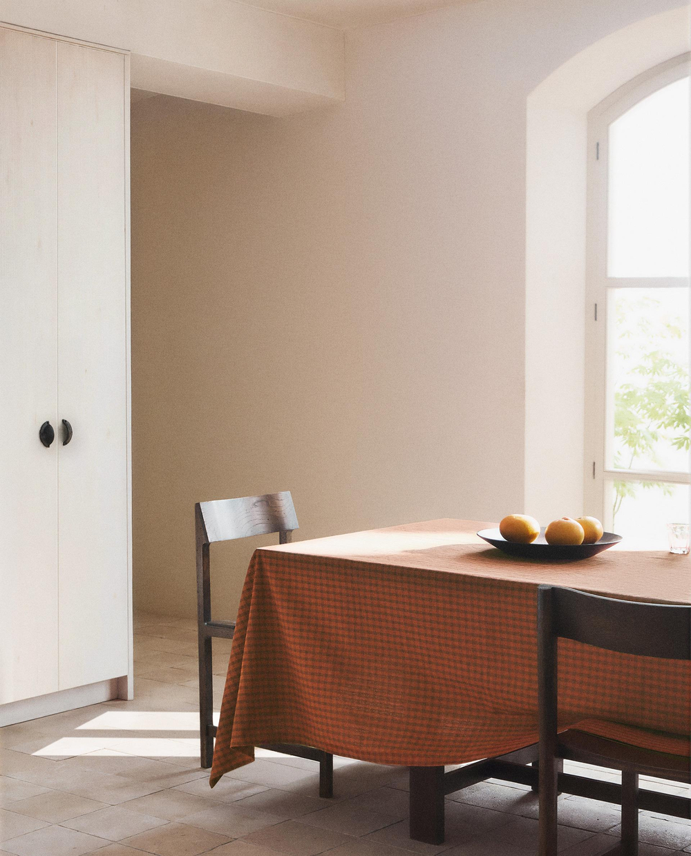 Zara Home скатерть из хлопка, клетка, 250 150 см