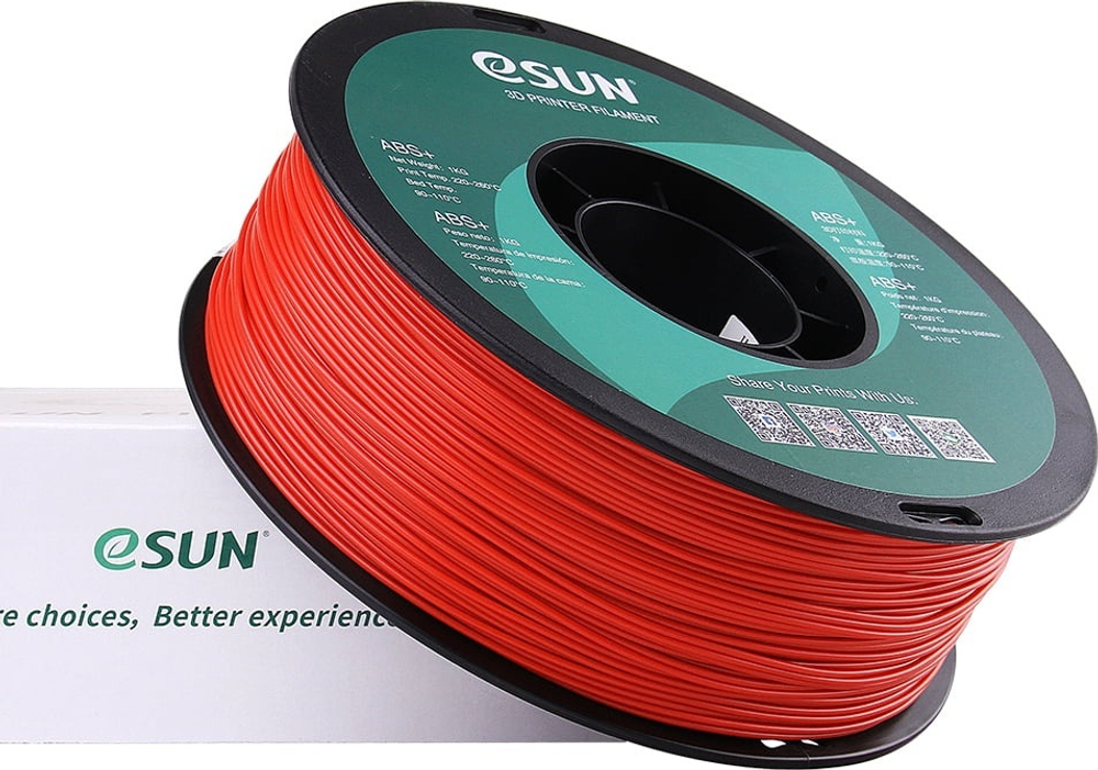Пластик для 3D-печати ESUN ABS+ 1.75mm 3D Filament Red красный
