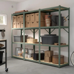 Стеллаж - IKEA BROR, 190х55х254 см, серо-зеленый, БРУР ИКЕА