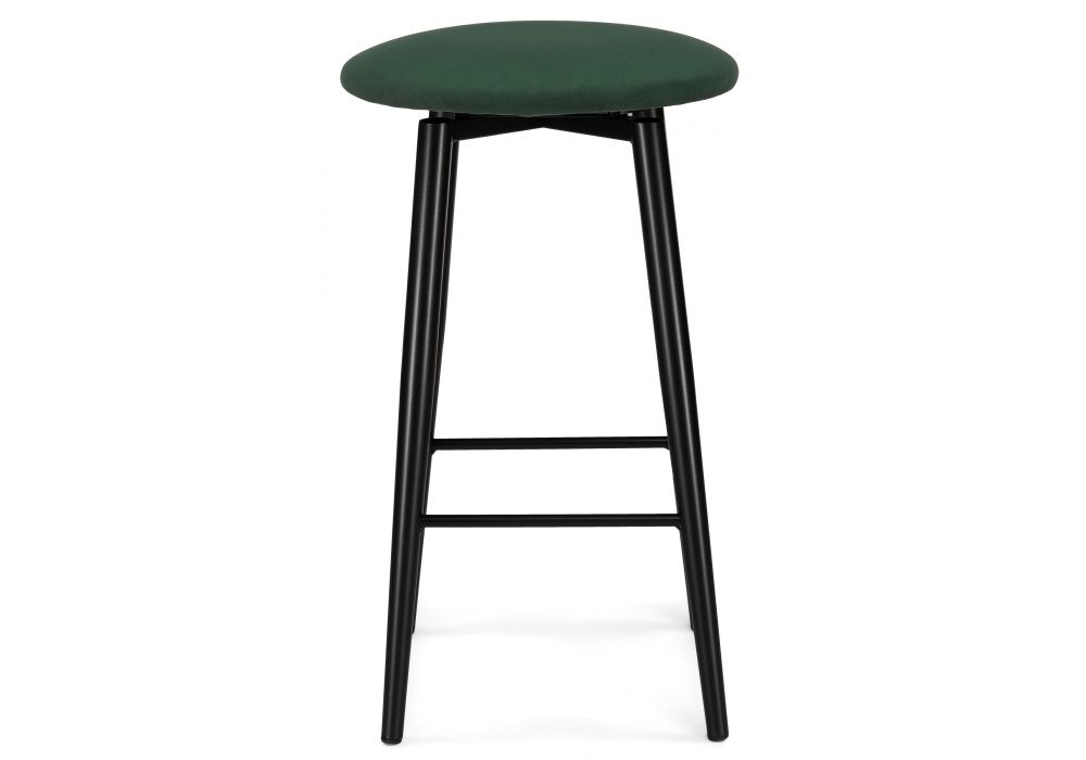 Полубарный стул Гангток крутящийся изумруд / черный матовый