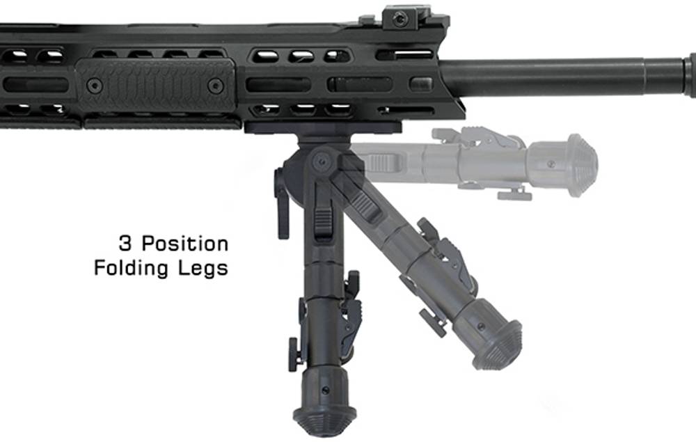 Сошки Leapers UTG 360° для установки на оружие на шину M-Lok высота от 13 до 17 см (TL-BPM02)