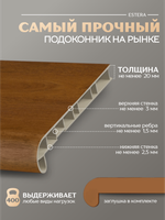 Подоконник пластиковый Эстера дуб золотой глянцевый
