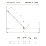 Шторка на ванну Veconi Palau PL-85G, 900x1500, брашированное золото, стекло прозрачное