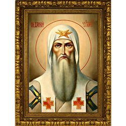 Алексий Святитель, митрополит Московский и Всея Руси. Икона на холсте.