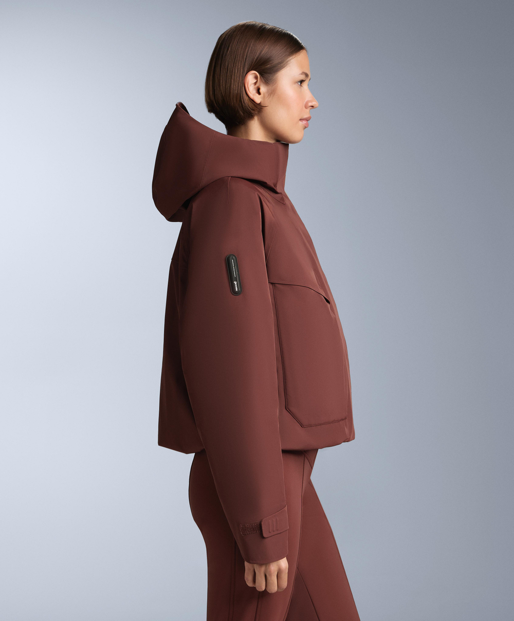 Oysho Водонепроницаемая куртка с карманами Primaloft® Feel the Performance TM SKI, терракотовый