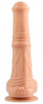 Телесный фаллоимитатор-реалистик с мошонкой - 25 см. (Цвет: телесный)