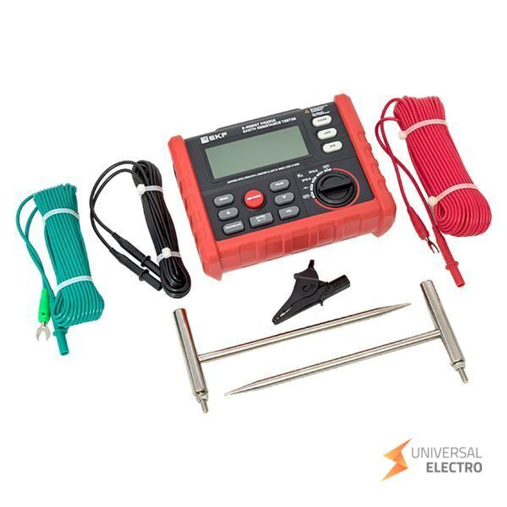 Измеритель сопротивления заземления цифровой E-Resist MS2302 EKF Professional