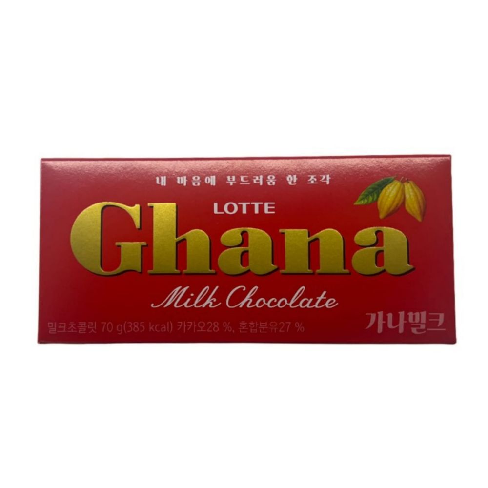 Молочный шоколад Lotte Ghana 70 г