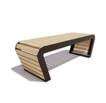 Банкетка стальная "Времена года" сосна 1,5м, лак