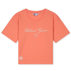 Футболка для мальчика теннисная Roland Garros Kids Tillie Sporty Chic - коралловая