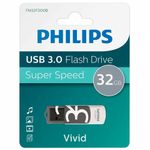 Флеш-диск 32 GB PHILIPS VIVID, разъем USB 3.0, черный, FM32FD00B/97