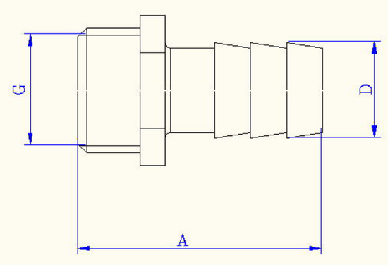 Штуцер для шланга Valtec 3/4" х 20 мм НР с наружной резьбой латунный никелированный VTr.650.N.0520