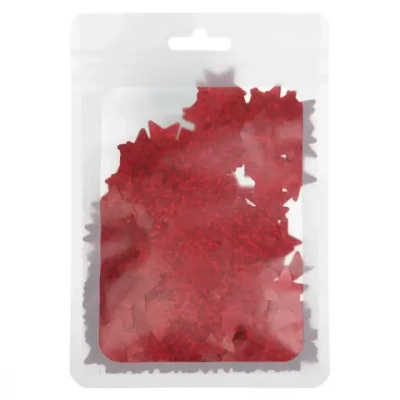 Конфетти «Звездочки галограмма» 15 г (2 см), Красный