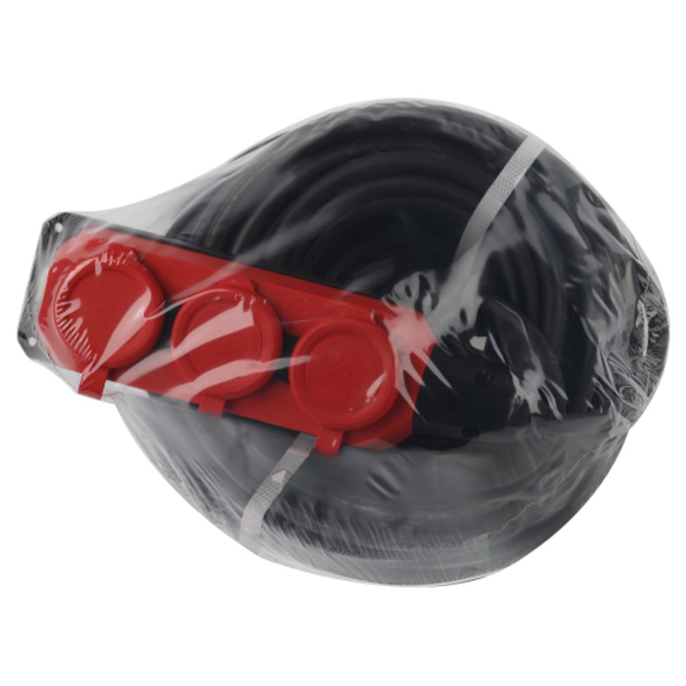 Удлинитель силовой ЭРА UK-3e-3x1,5-30m-IP44(KG) с заземлением 3 розетки каучук 30м КГ 3х1,5мм2 IP44