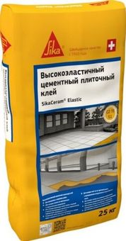 Эластичный цементный плиточный клей SikaCeram Elastic