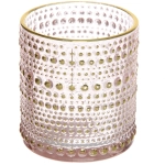 Подсвечник «Хрустальный блеск» 7*7,8 см, Розовый