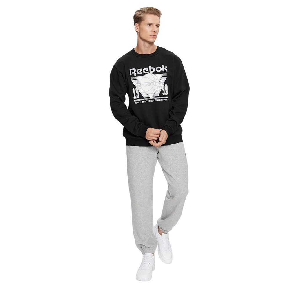 Баскетбольная толстовка Reebok Basketball Regular Fit Black Sweatshirt