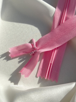 Молния потайная неразъемная розовая 134