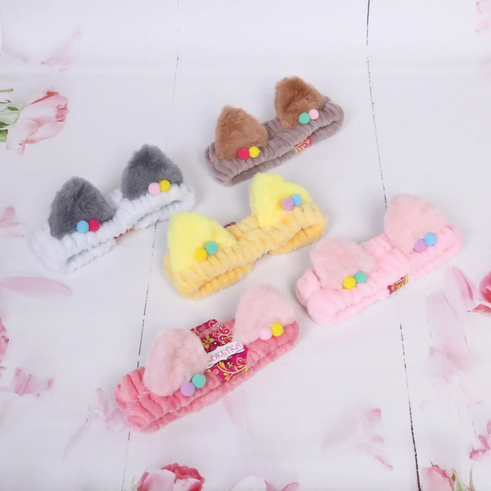 Повязка на голову «Кокетка - Кошечка», микс 6 цветов, 20*6см