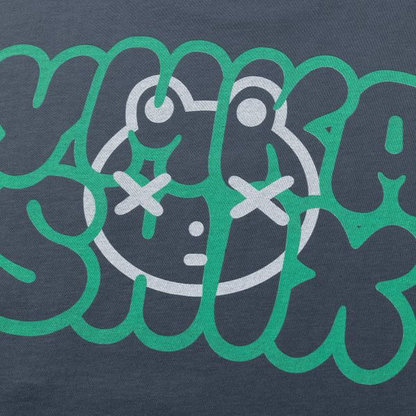 Футболка Logo Face пыльно-синяя - фото 7