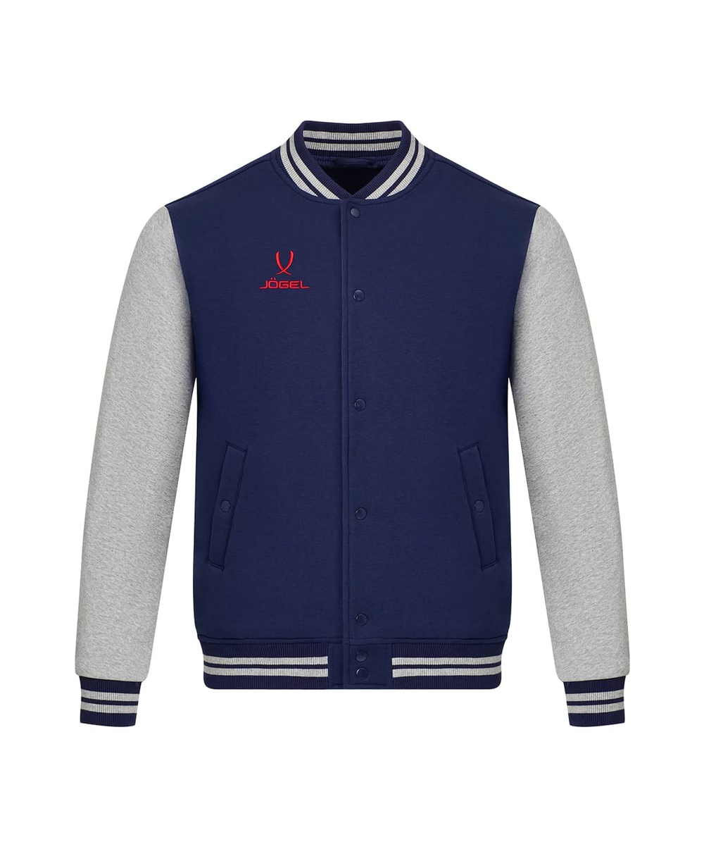 Бомбер ESSENTIAL Fleece Bomber, темно-синий/серый меланж