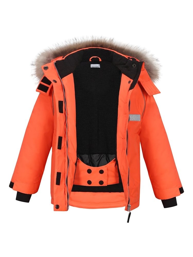 Оранжевая зимняя куртка Stylish Amadeo
