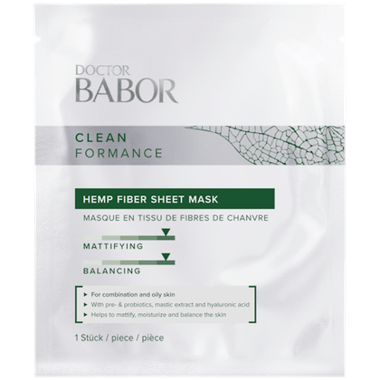 Маска тканевая Doctor Babor Clean Formance Hemp Fiber Sheet Mask