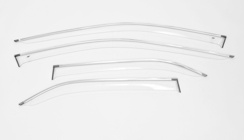 Дефлекторы боковых окон Cobra Tuning на Toyota Camry  седан 2011 хромированный молдинг прозрачные арт.TC25811CR