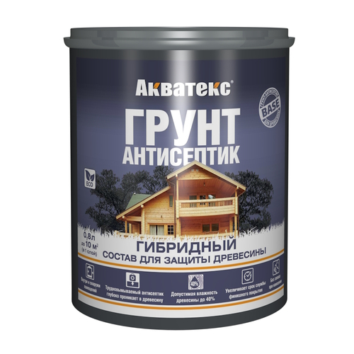 Грунт-антисептик Акватекс ГИБРИДНЫЙ бесцветн.   0,8л (Рогнеда)