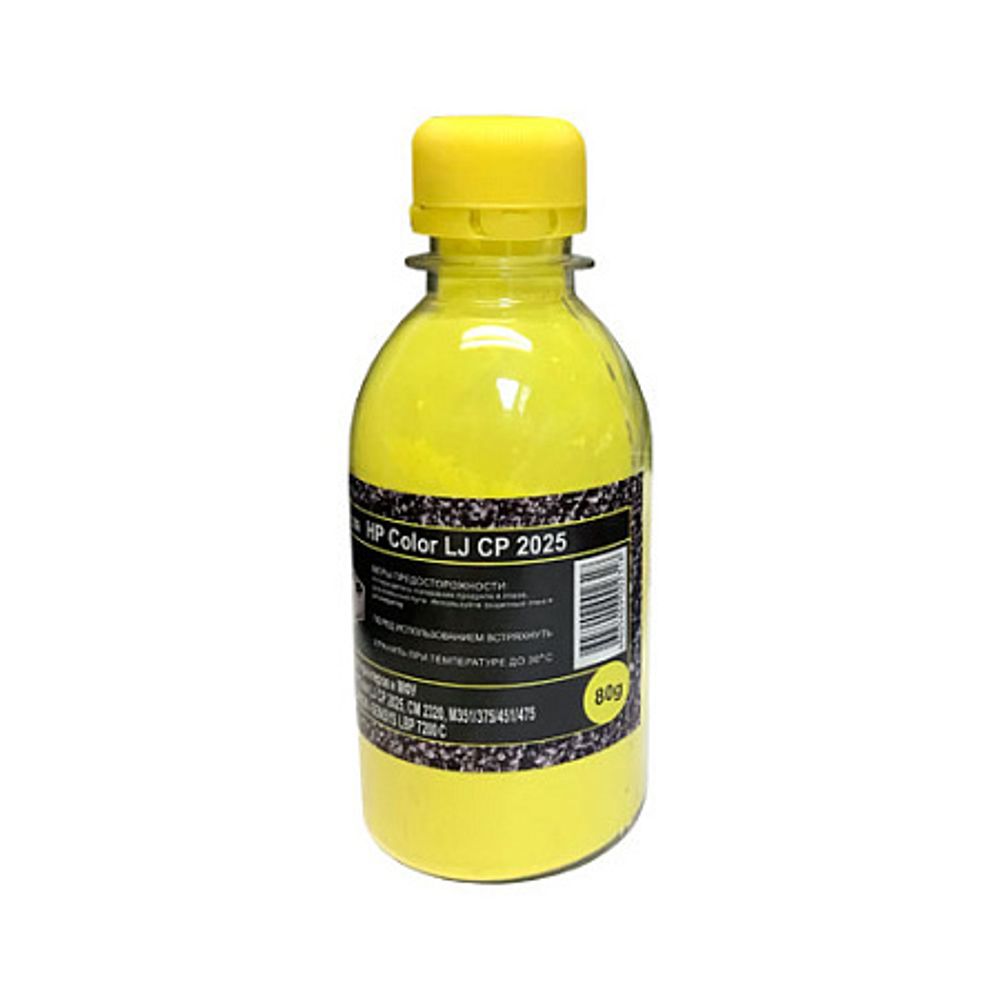 Тонер для HP Color LJ CP 2025/CM 2320/CP 1215/CP 1025 (80гр, желтый, Chemical) ATM