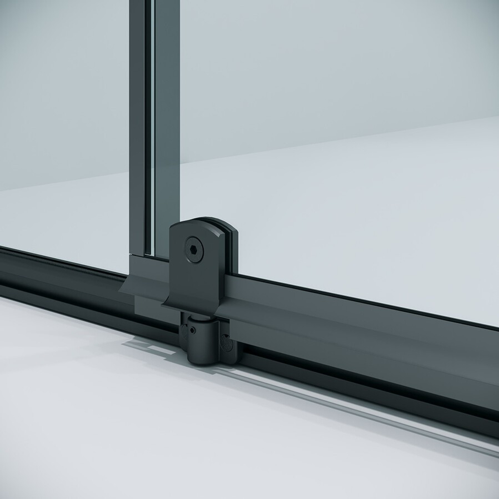 Дверь в нишу Niagara Nova NG-35-8AGR (80х195) распашная,графит,стекло прозрачное,1 место