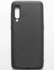 Силиконовый чехол Карбон для Xiaomi Mi СС9 (Черный)