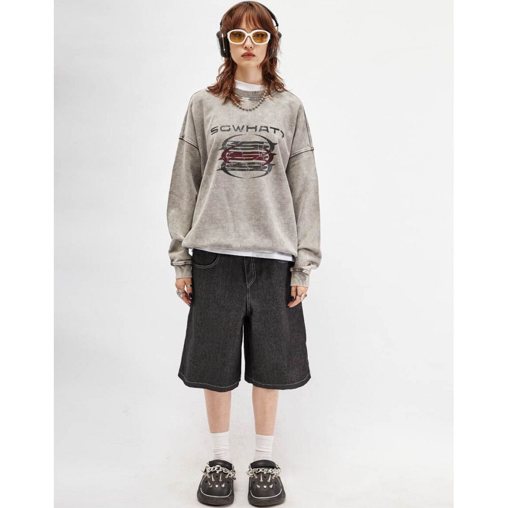 Толстовка SoWhat? из плотного хлопка OPM серая