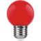 Лампа светодиодная Feron E27 1W красная 25116